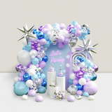 Frozen Balloon Garland Kit Blue Purple White For 3rd Or 4th Birthday