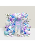 Frozen Balloon Garland Kit Blue Purple White For 3rd Or 4th Birthday