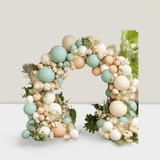 Neutral Green Arch Kit 122pcs Sand Apricot Olive Balloons For Wedding Or Birthday