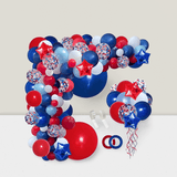 Patriotic Arch Kit 140pcs Navy Red White Balloons For 4th July Or Veterans Day
