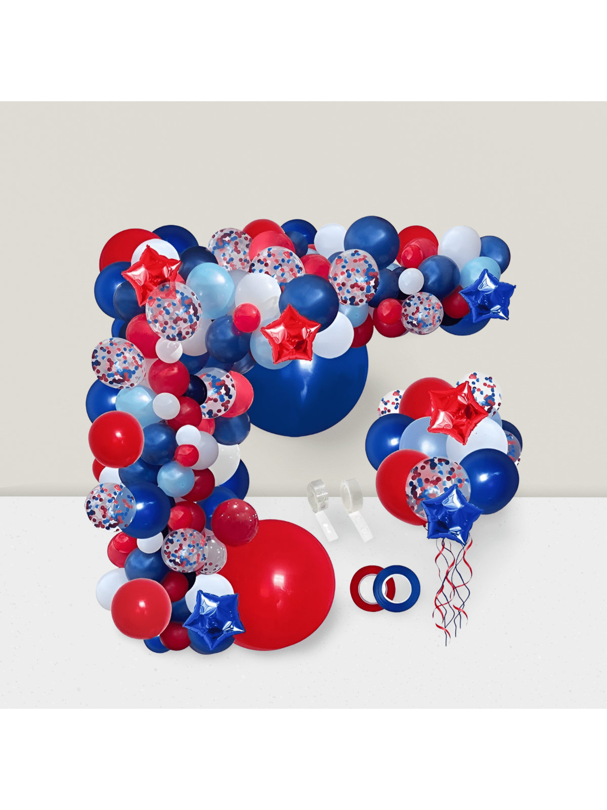 Patriotic Arch Kit 140pcs Navy Red White Balloons For 4th July Or Veterans Day