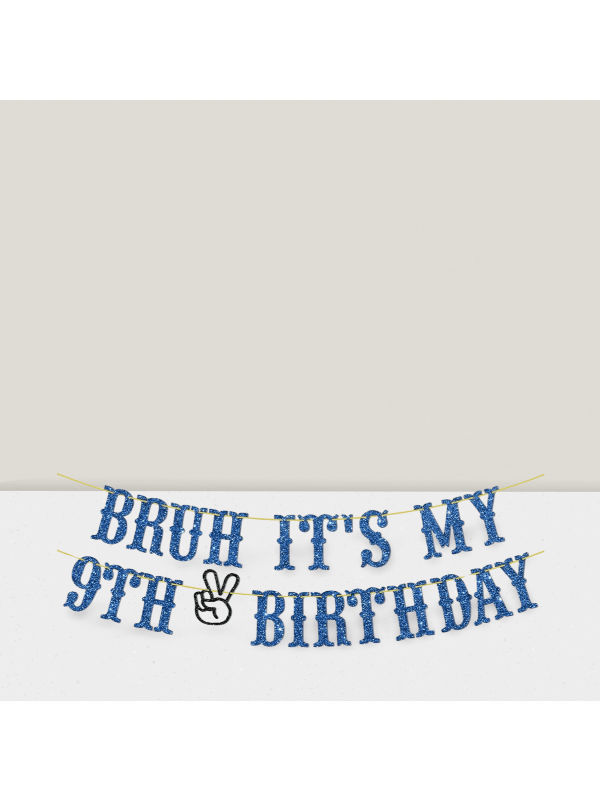 Bruh It’s My 9th Birthday Banner Hanging Sign for Birthday Party Decor