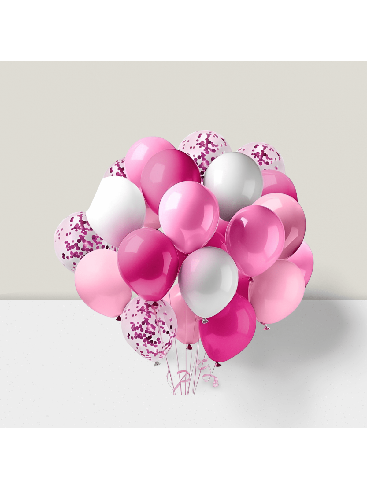 60pcs Metallic Pink Balloon Arch Kit Confetti Balloons For Birthday Shower
