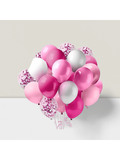 60pcs Metallic Pink Balloon Arch Kit Confetti Balloons For Birthday Shower