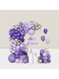 147pcs Purple Balloon Arch Kit Lavender Silver Confetti Balloons For Party