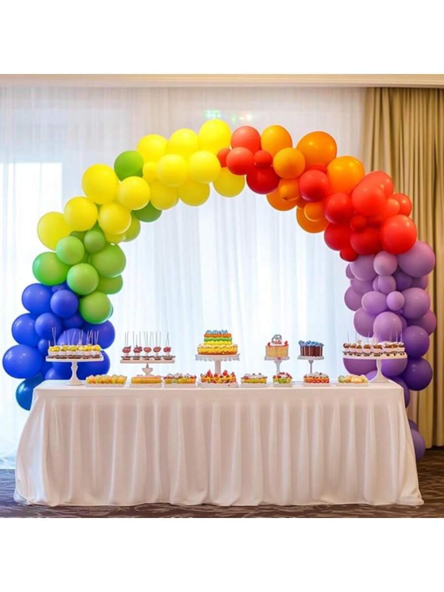 144pcs Rainbow Balloon Arch Kit 6 Color Garland For Birthday Shower Wedding