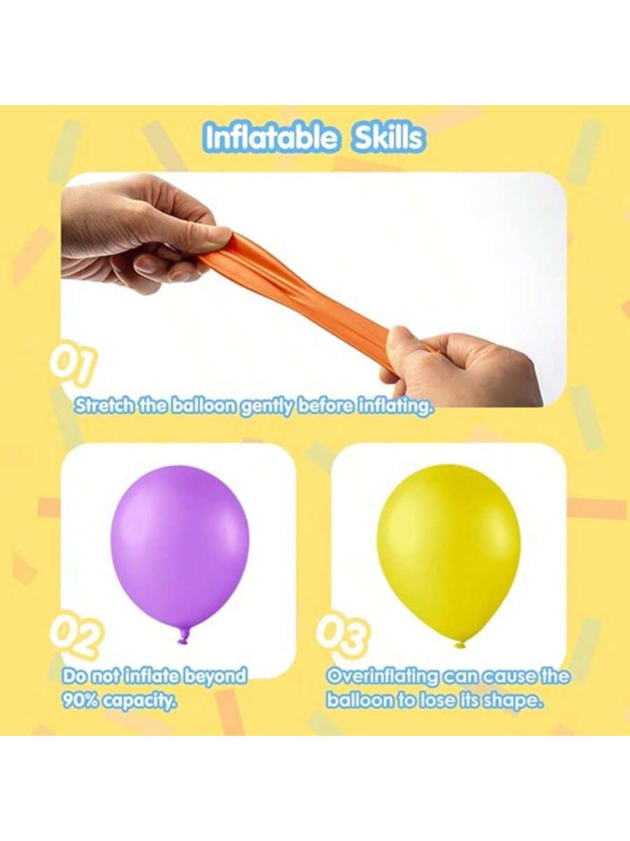 144pcs Rainbow Balloon Arch Kit 6 Color Garland For Birthday Shower Wedding