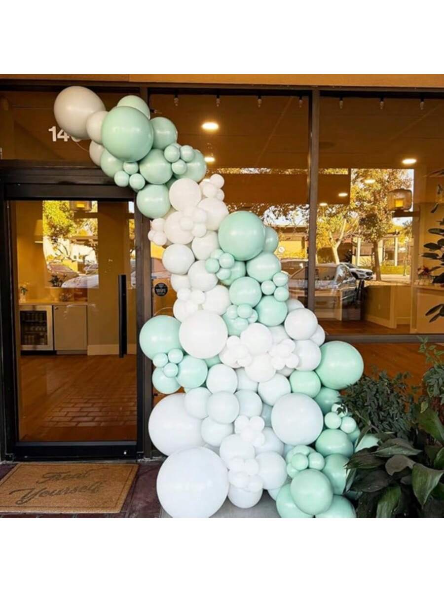 120pcs Mint Green Balloon Arch Kit Mixed Sizes For Birthday Shower Wedding