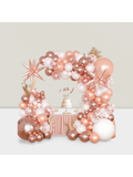 144pcs Rose Gold White Balloon Arch Kit For Bridal Birthday Or Graduation