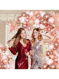 144pcs Rose Gold White Balloon Arch Kit For Bridal Birthday Or Graduation