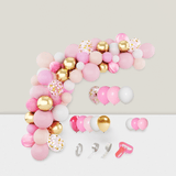 144pcs Pink Balloon Arch Kit Light Pink Gold And White Garland For Party