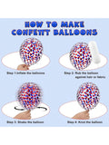75pcs Red, White & Blue Latex Balloons (12" & 5") For 4th Of July Party Decorations