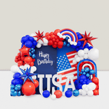 173PCS Red, White & Blue Balloon Arch Kit for 4th of July & Parties
