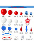 173PCS Red, White & Blue Balloon Arch Kit for 4th of July & Parties