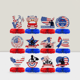 12pc Memorial Day and 4th of July Honeycomb Table Centerpieces