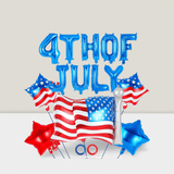 29PCS 4th of July Balloon Set American Flag Star Foil Balloons