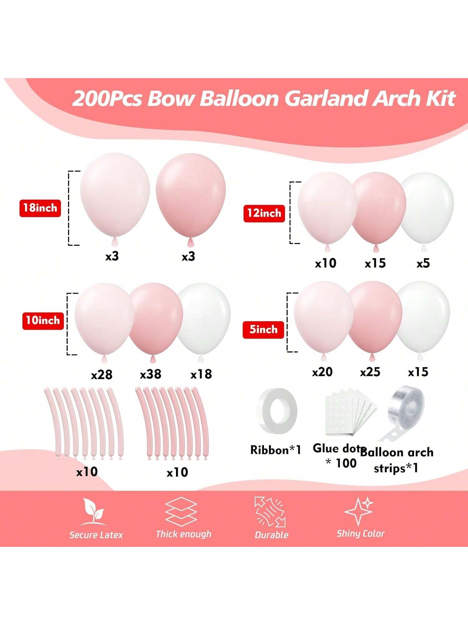 Pink Bow Balloon Garland Kit For Coquette Birthday, Shower & Bridal Party Decor