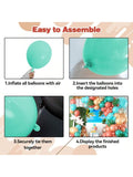 Aqua Blue & Coral Balloon Garland Kit Tropical Summer Party Decor