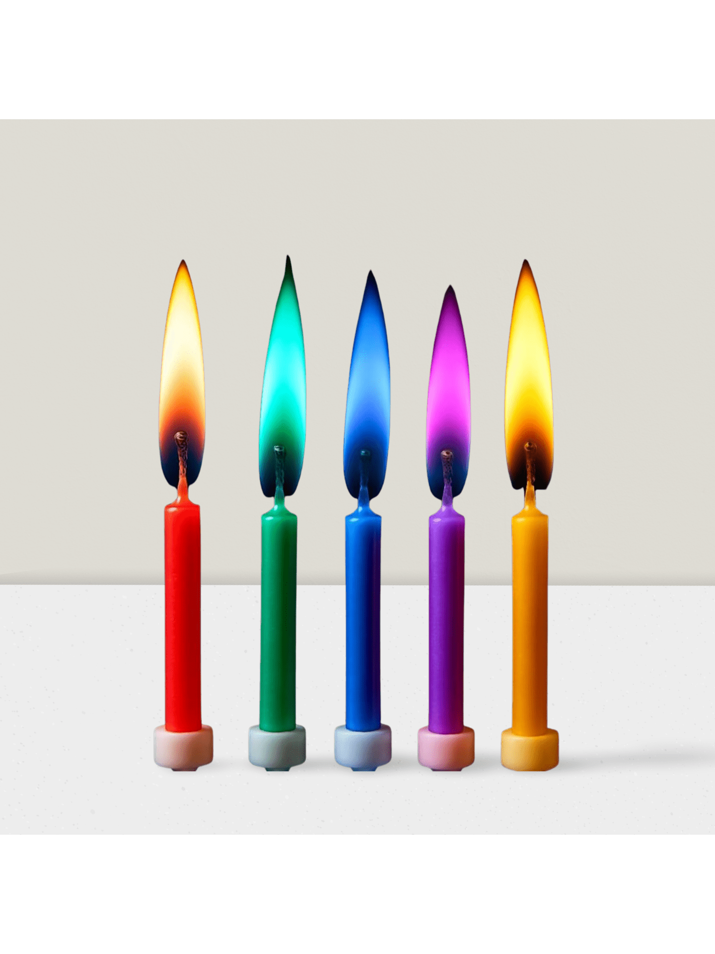 24-Pcs Colorful Birthday Cake Candles With Holders Included
