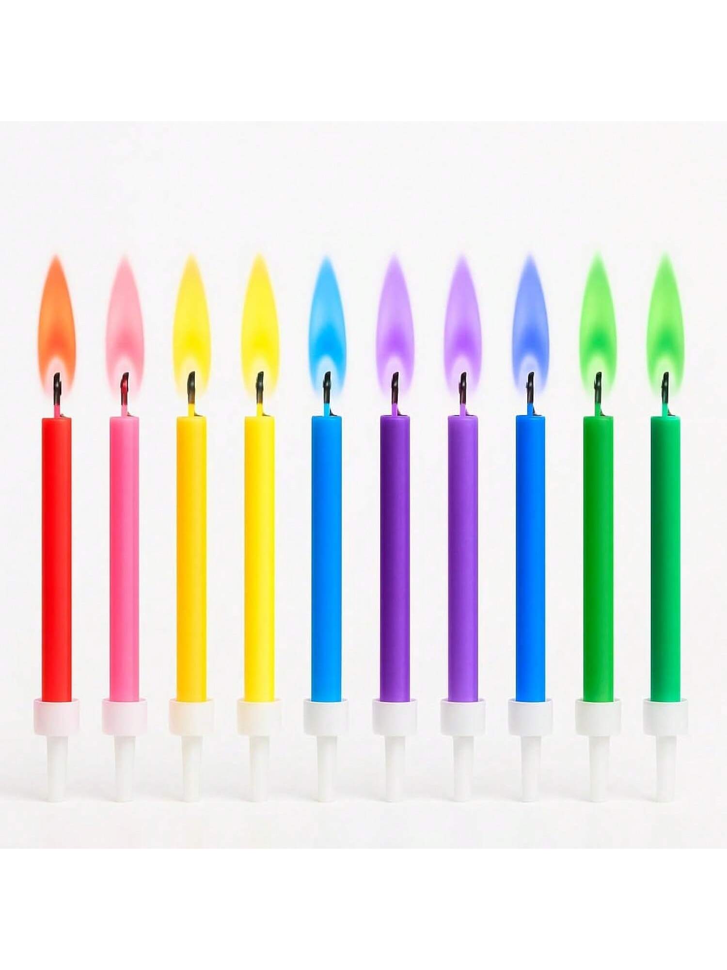 24-Pcs Colorful Birthday Cake Candles With Holders Included