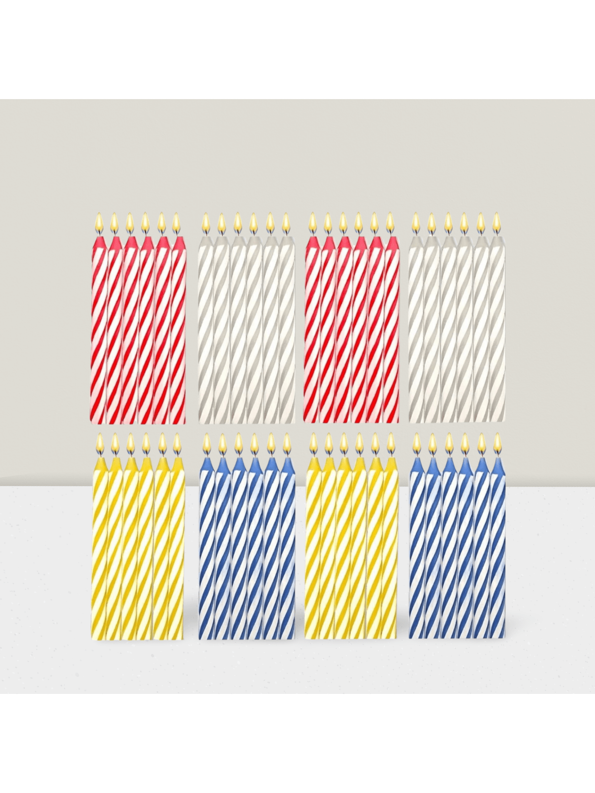 72-Pcs Birthday Candles For Cake Decorations
