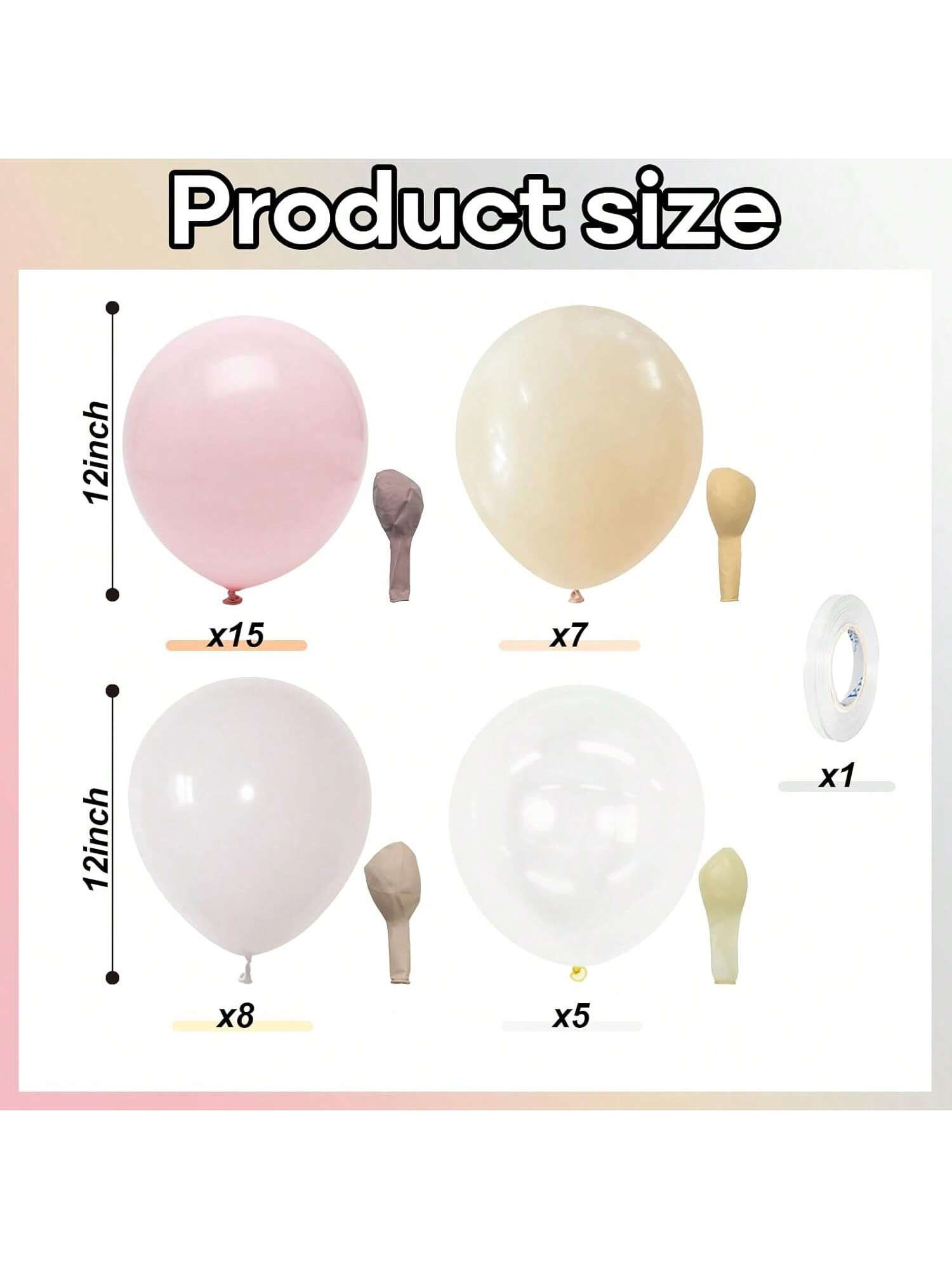 35 Pastel Pink & White Balloons For Shower, Bachelorette, Or Birthday Decor