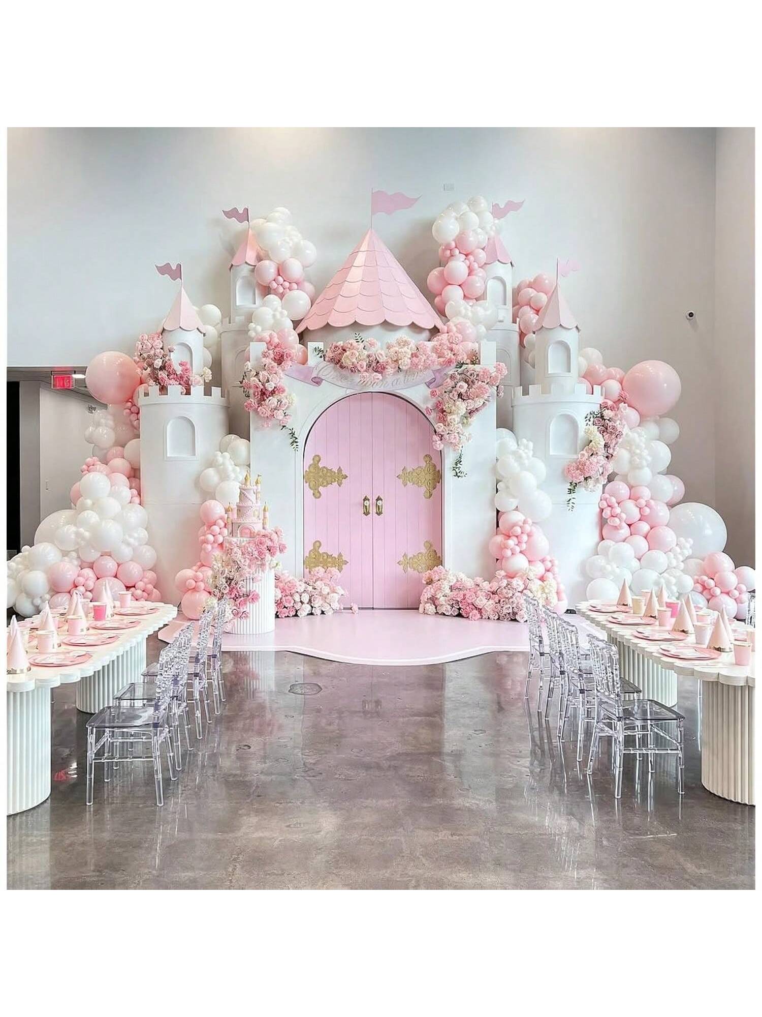 35 Pastel Pink & White Balloons For Shower, Bachelorette, Or Birthday Decor