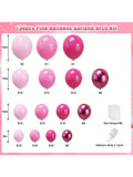 136PCS Pink Balloon Garland Kit Hot & Metallic Pink for Parties & Weddings
