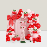 136pcs Pink Red Balloon Arch Kit Light Pink Red White Green for Parties Showers