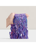 3-Pack Purple Foil Fringe Curtains 3.3x6.6ft Party and Graduation Decor