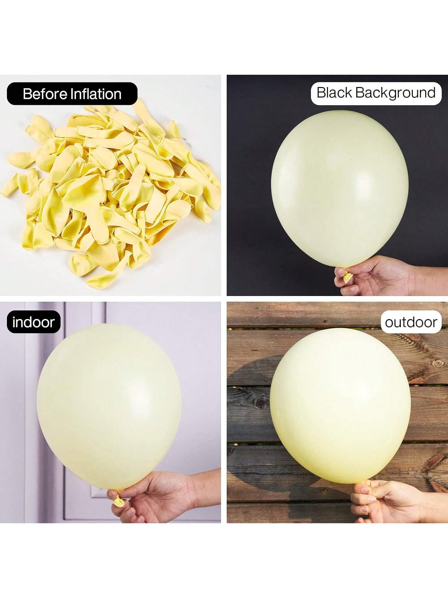 50pcs 12" Pastel Yellow Balloons –  Birthday, Graduation, Party Decor -