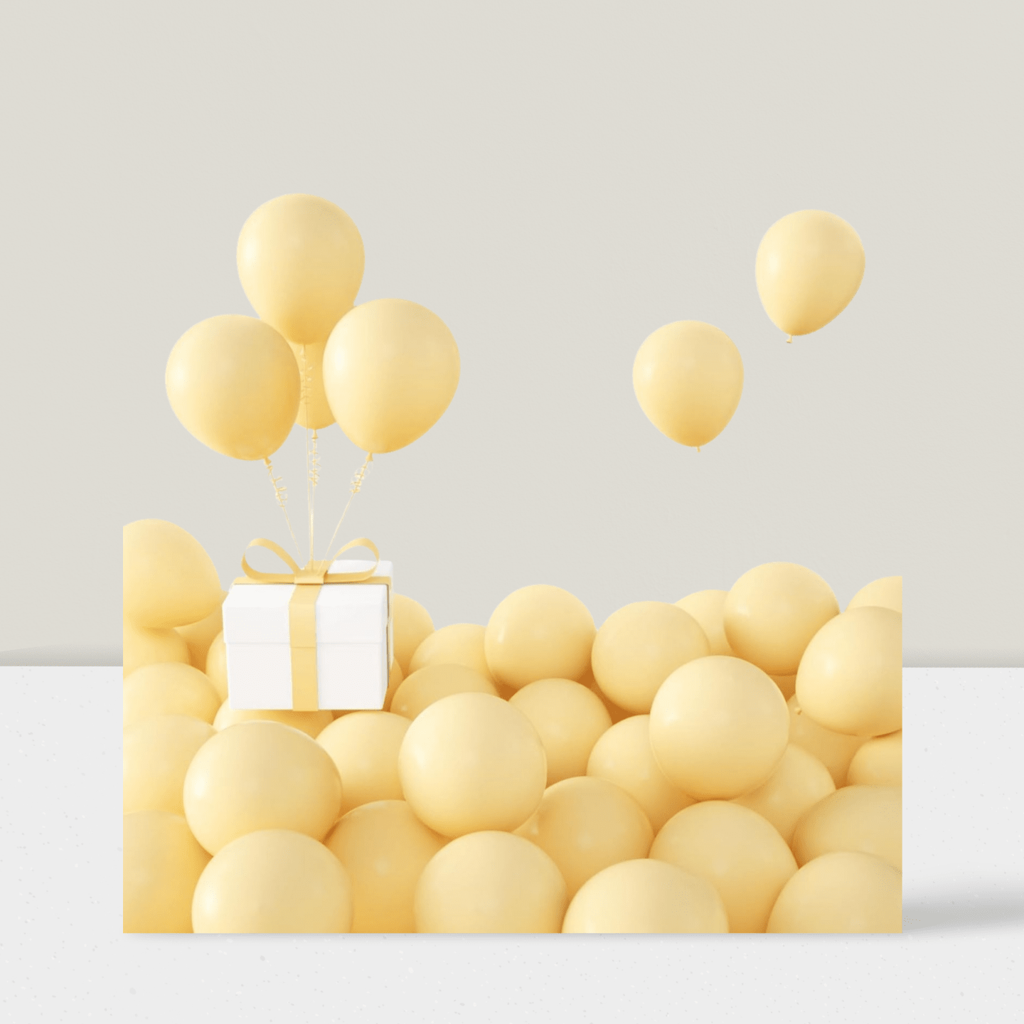 100 Pc 5 Inch Pastel Yellow Matte Balloons for Garland Arch and Party Decor