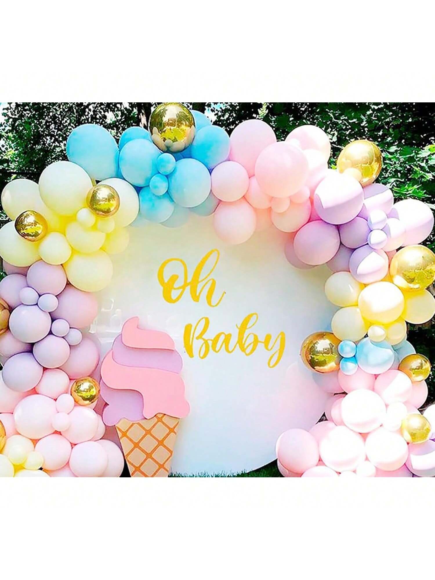 100 Pc 5 Inch Pastel Yellow Matte Balloons for Garland Arch and Party Decor