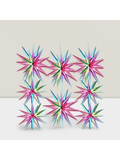 8 Pc Star Foil Balloons Gradient Spike for Birthday Shower and Rainbow Party
