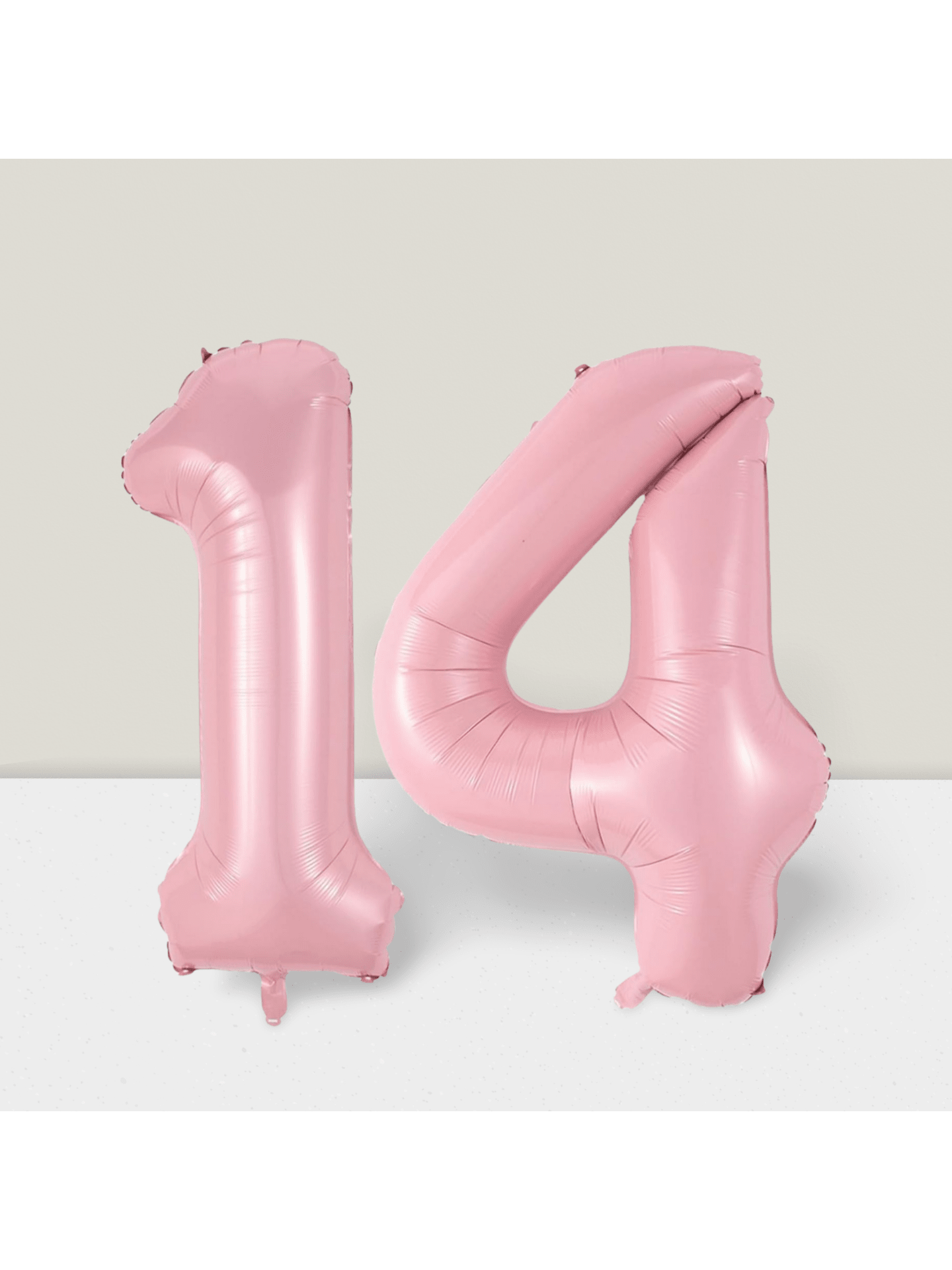 40" Pastel Pink Number 14 Balloons Self-Inflating Foil For 14th Birthday Party Decor