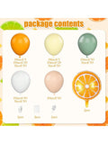 Orange Yellow Balloon Garland Foil and Latex Fruit-Themed Party Decor