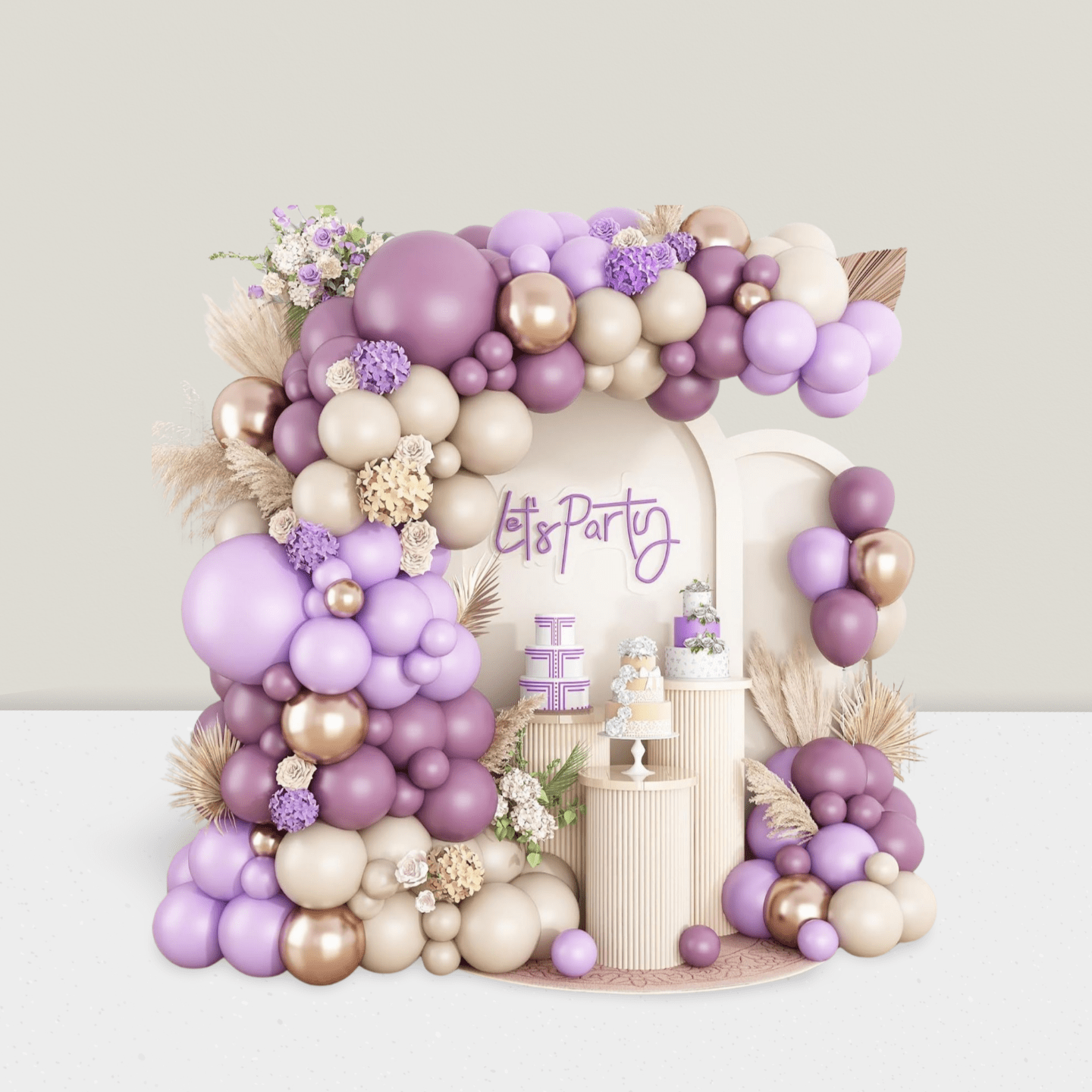 Boho Purple Balloon Arch Kit Perfect For Showers, Weddings, Birthdays & More