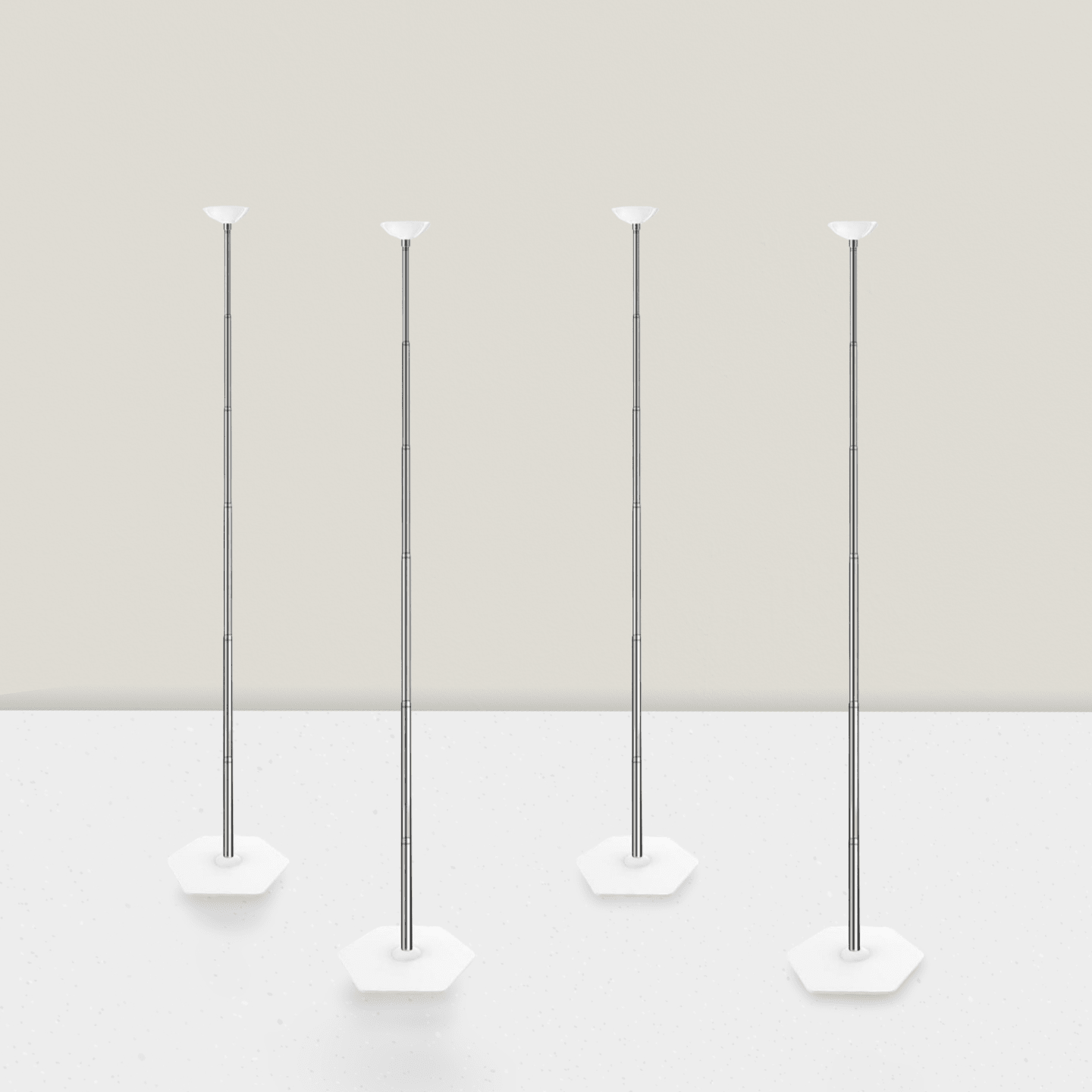 Balloon Stand Set Of 4 – Adjustable Metal Columns (1.5ft To 7ft) For Party Decor For Christmas, Halloween And Thanksgiving,