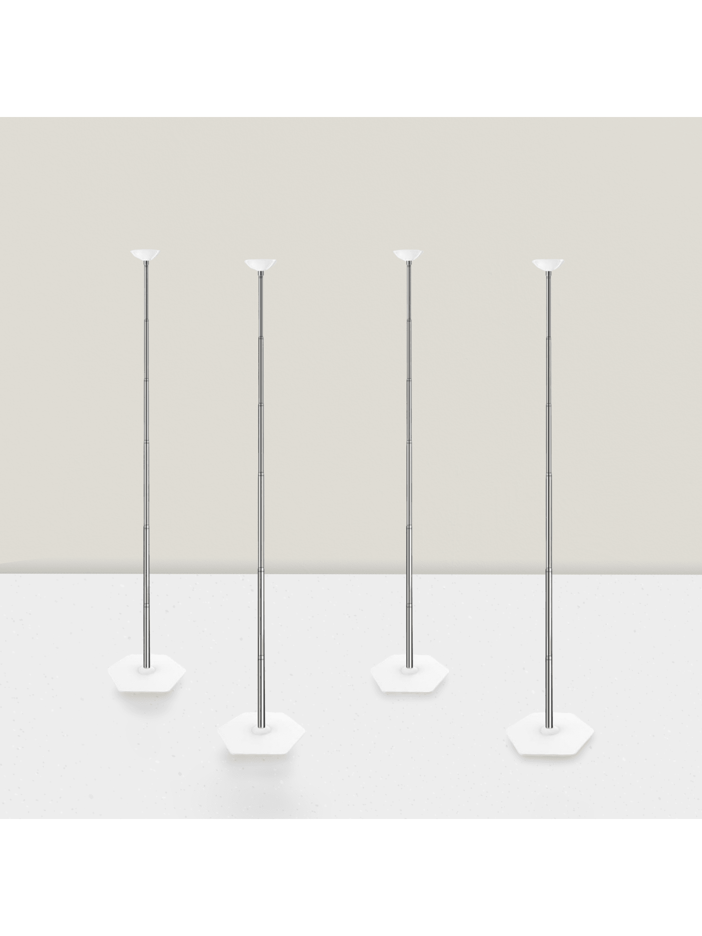 Balloon Stand Set Of 4 – Adjustable Metal Columns (1.5ft To 7ft) For Party Decor For Christmas, Halloween And Thanksgiving,