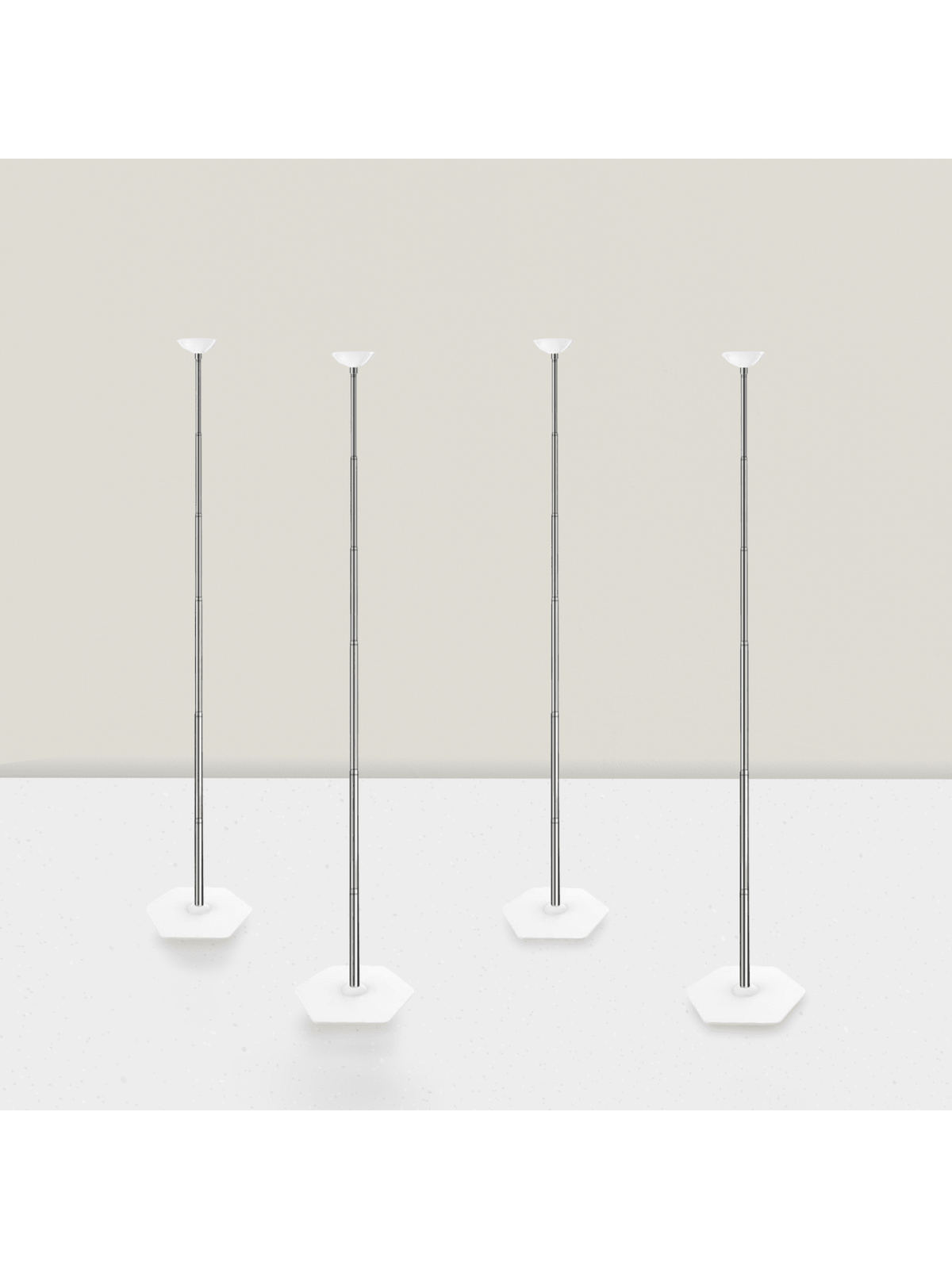 Balloon Stand Set Of 4 – Adjustable Metal Columns (1.5ft To 7ft) For Party Decor For Christmas, Halloween And Thanksgiving,