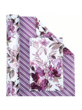 Reversible Floral Wrapping Paper 17 Inch x 33 Ft Purple for Weddings and Birthdays