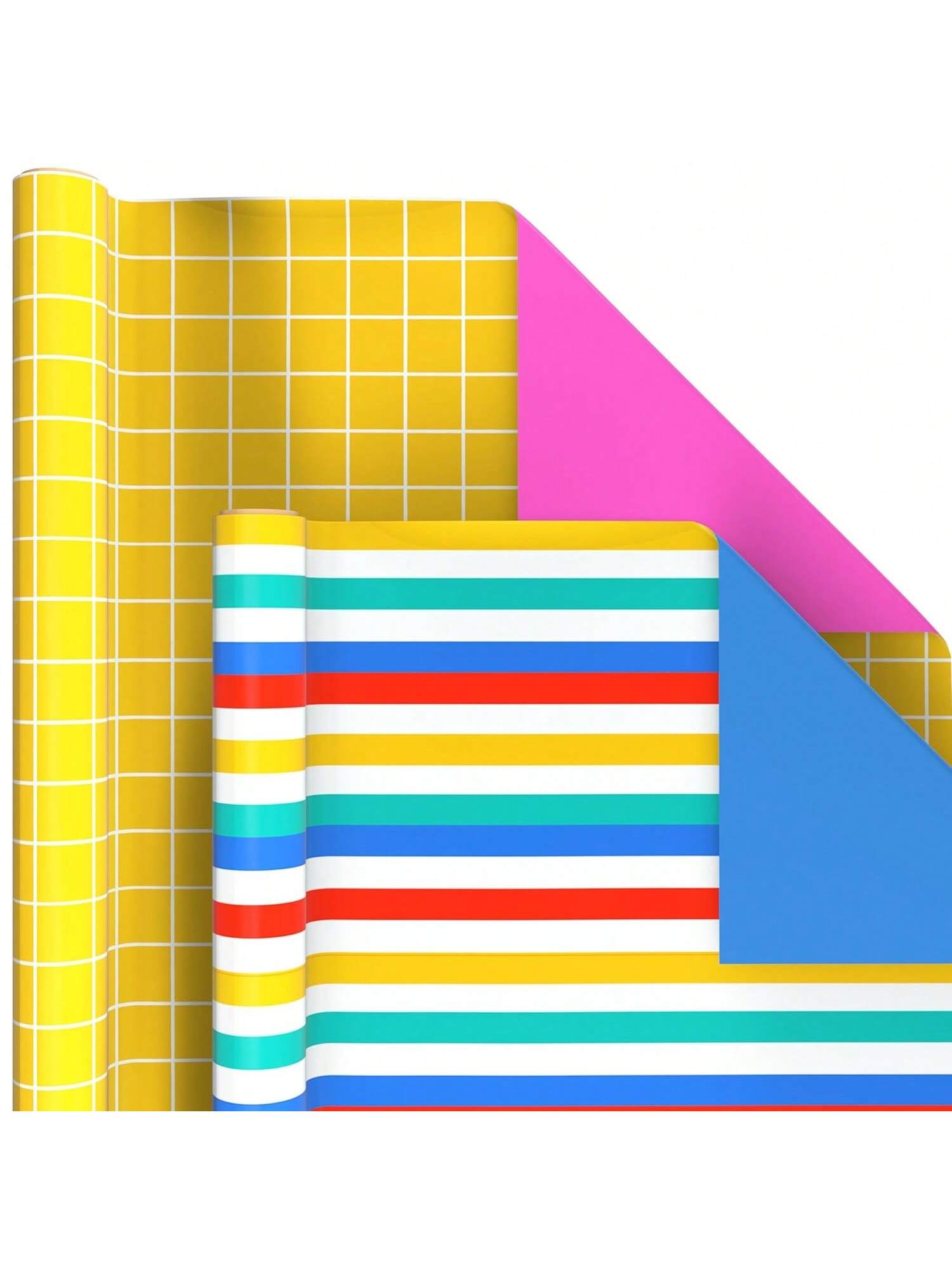 Gift Wrap Paper Set - 6 Rolls (150 Sq.Ft) - Checkered, Stripes, Dots, Floral For All Occasions For Christmas, Halloween And Thanksgiving,