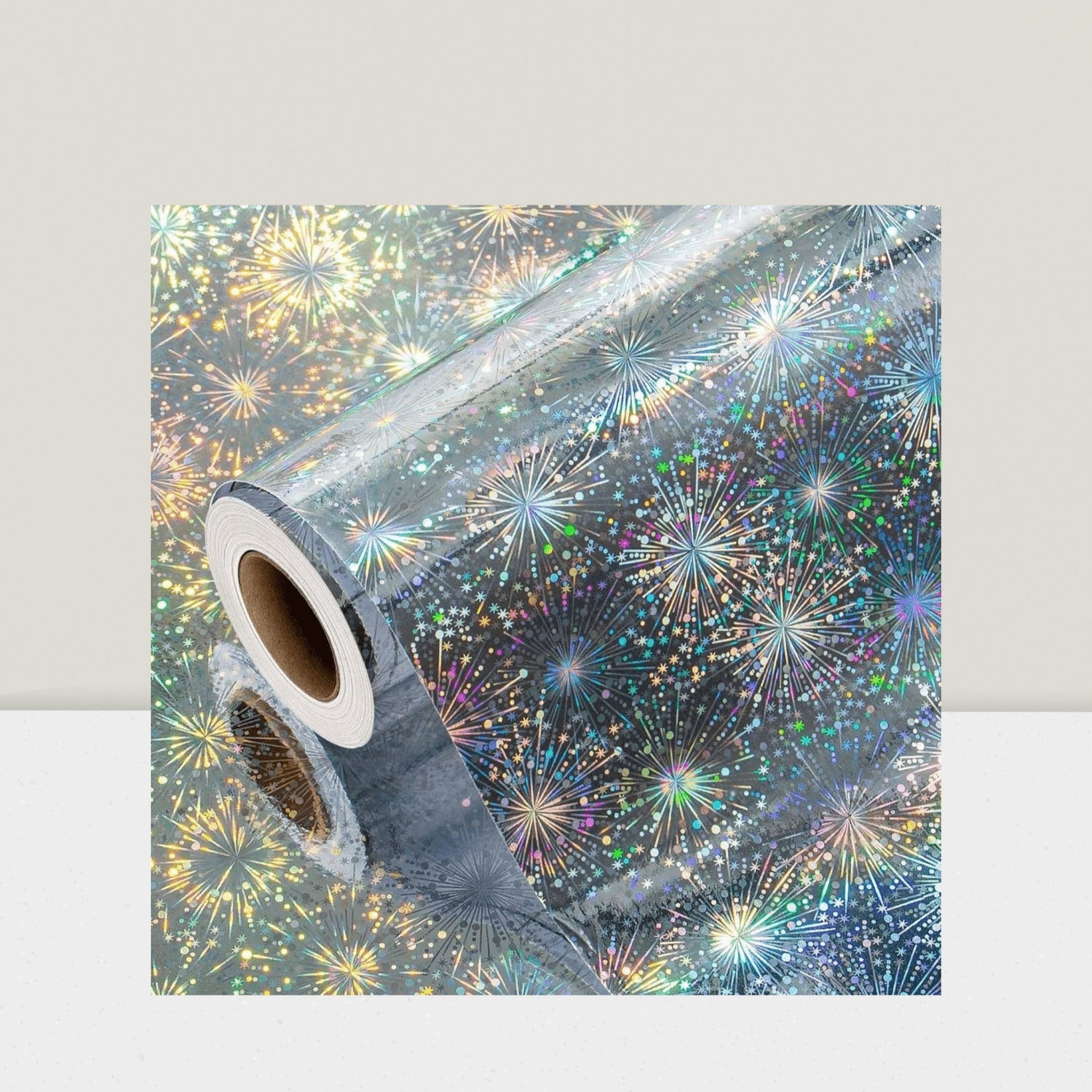 Holographic Wrapping Paper Roll 17x32.8ft Sparkle Foil for Parties & Holidays