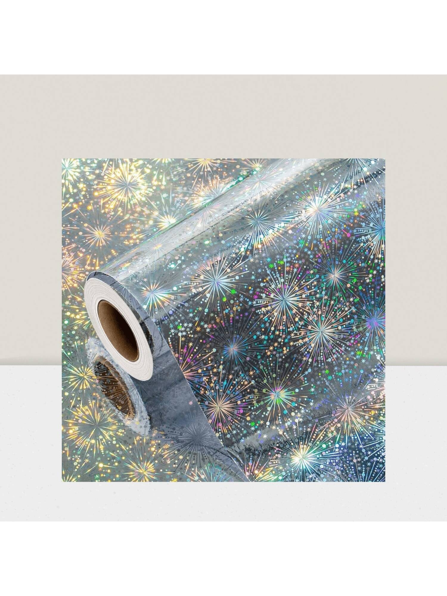 Holographic Wrapping Paper Roll 17x32.8ft Sparkle Foil for Parties & Holidays