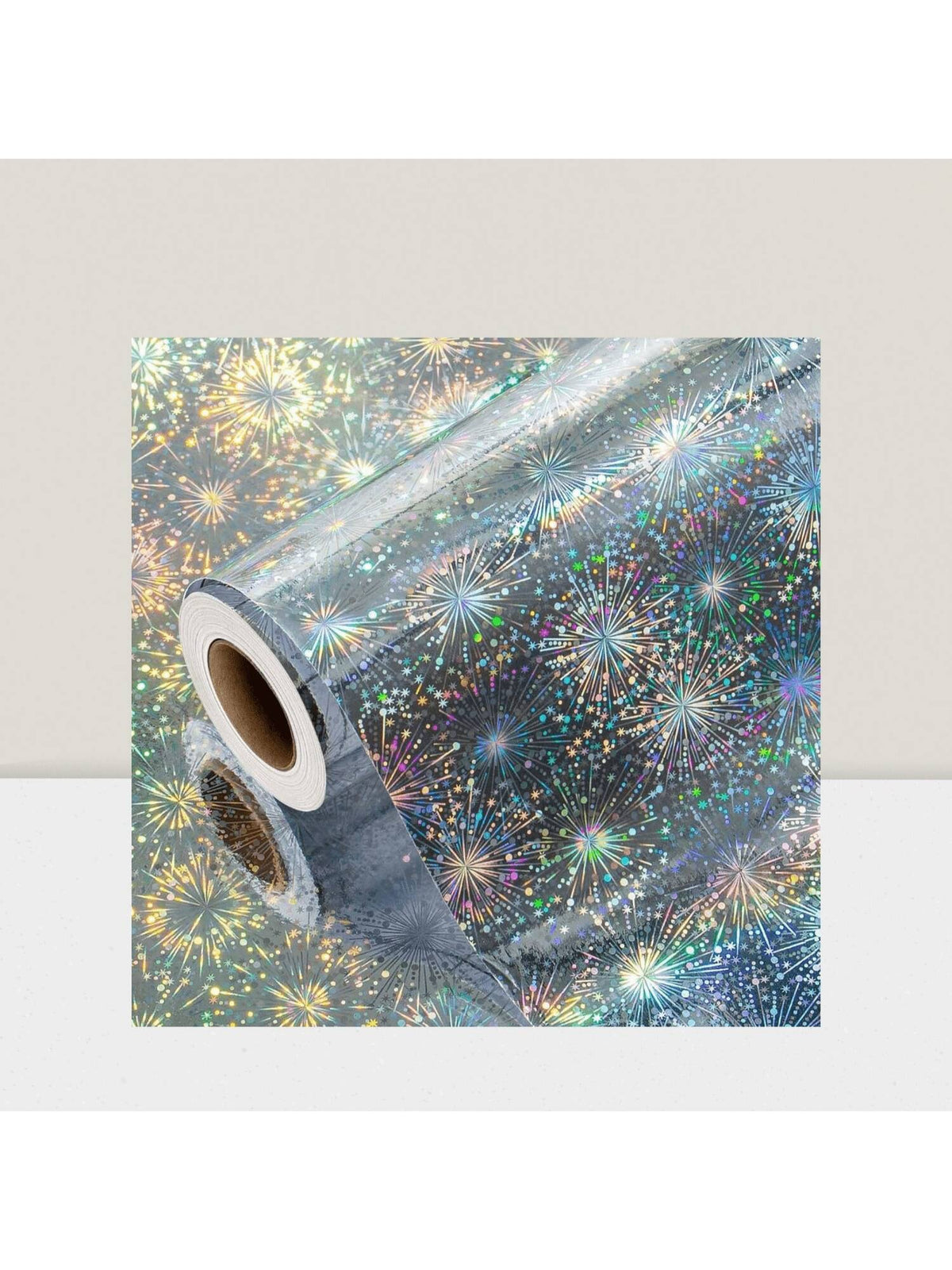 Holographic Wrapping Paper Roll 17x32.8ft Sparkle Foil for Parties & Holidays