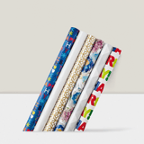 6 Rolls Floral Gold Gift Wrap 180sqft for Birthdays Weddings Showers