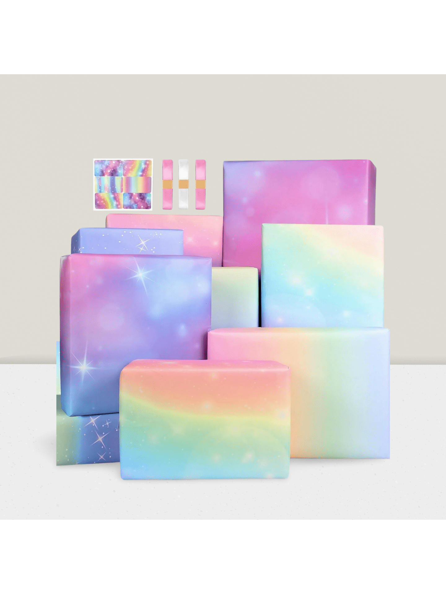 Birthday Gift Wrap 6 Sheets Fairy and Girly Designs for Holidays and Gifts