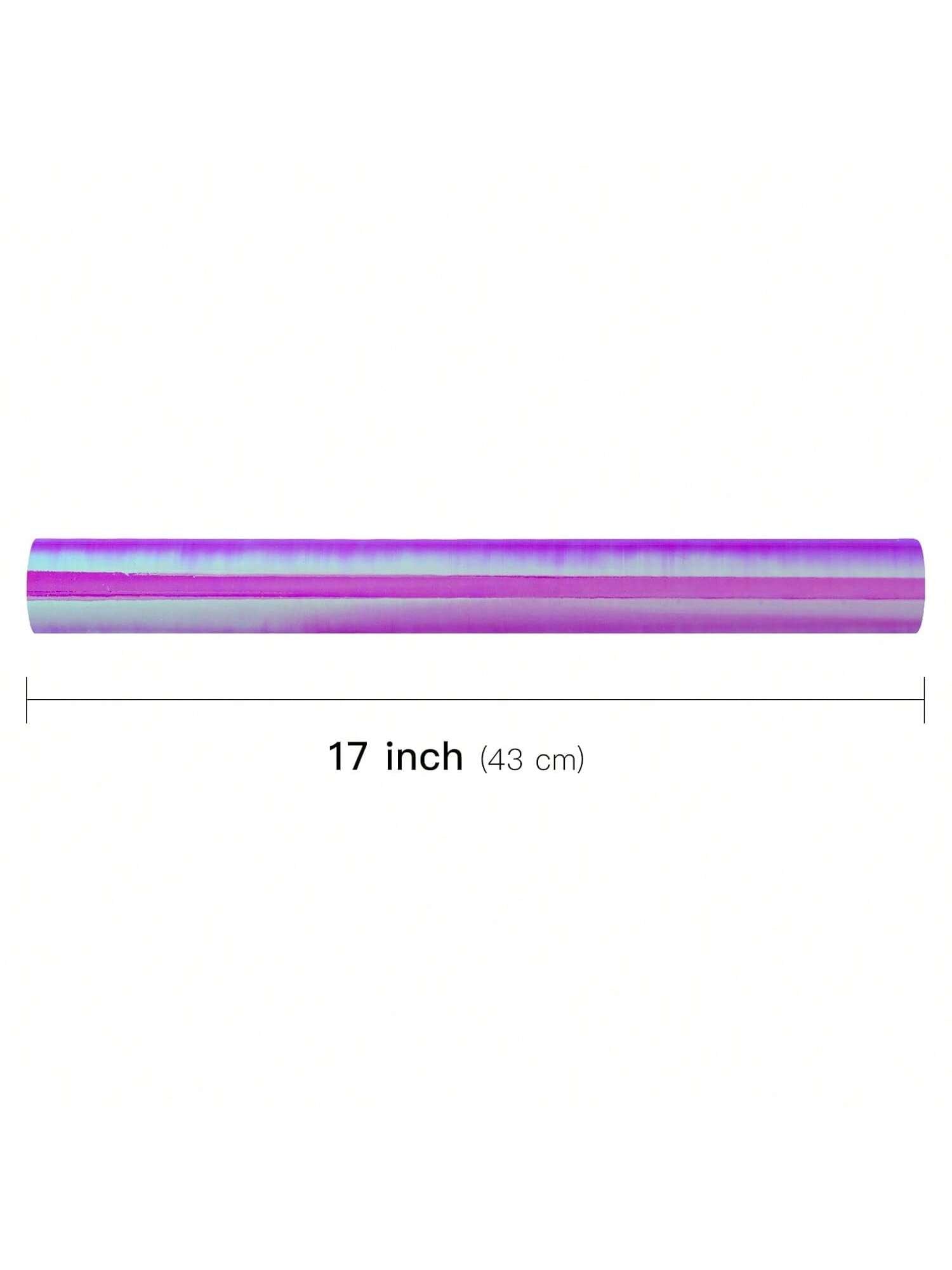 Purple Holographic Gift Wrap 17 Inch x 32.8 Ft Roll Iridescent for Birthdays and Holidays