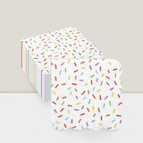 100 Donut Sprinkle Napkins White 2-Ply Disposable for Parties Showers