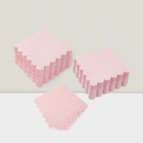 100 Pink Scalloped 2-Ply Cocktail Napkins 5x5 Disposable Party Napkins